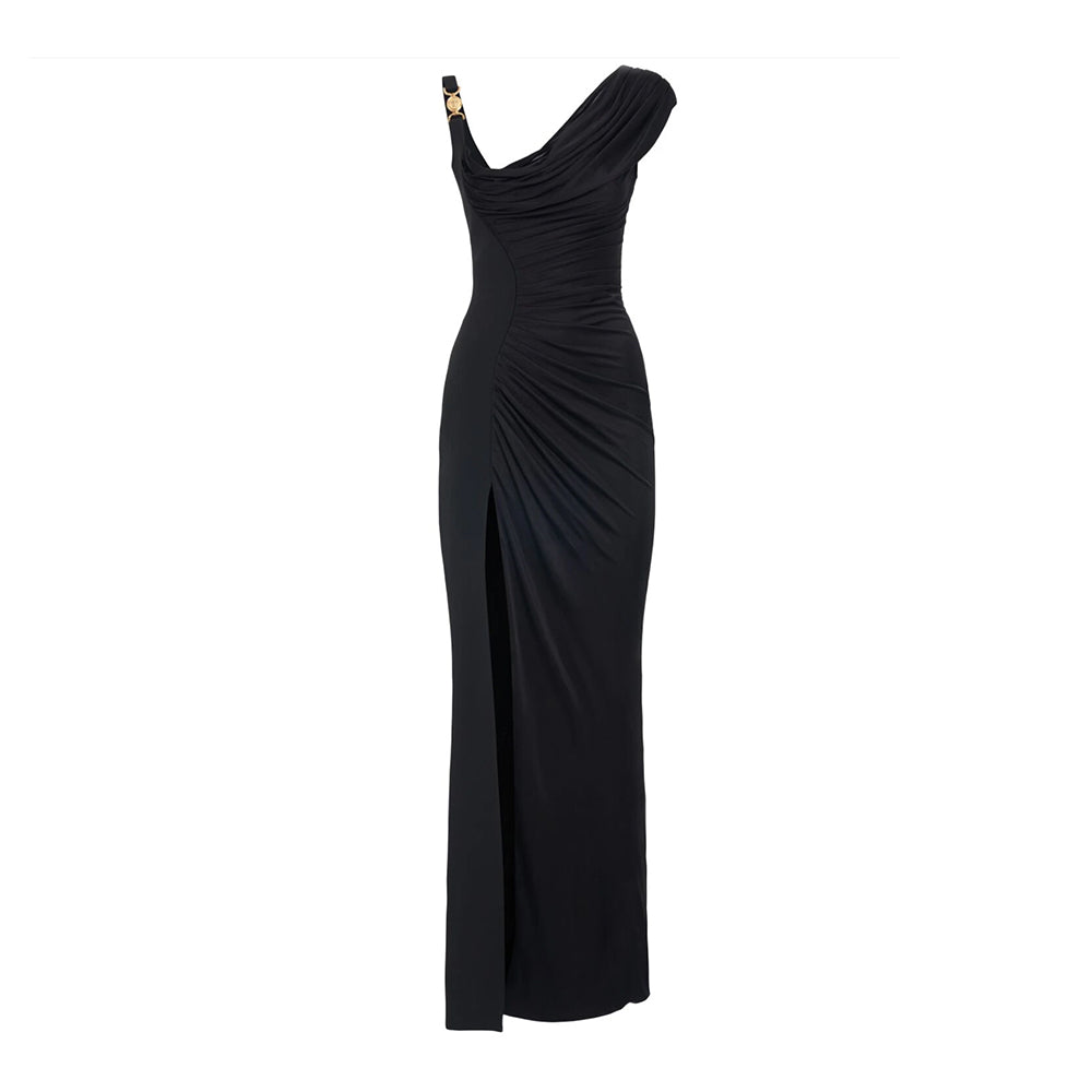 2000S Black Jersey Gown