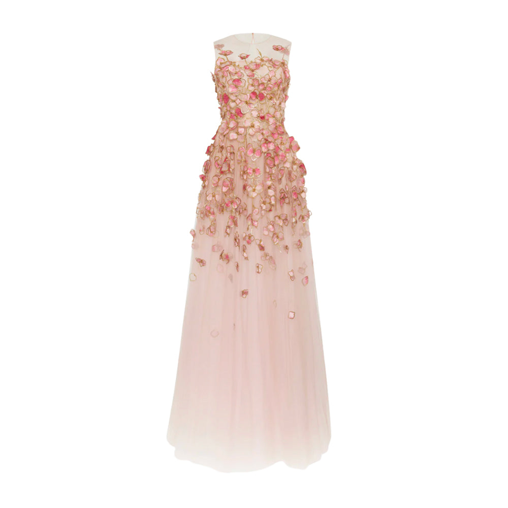 Orchid Embroided Organza Gown