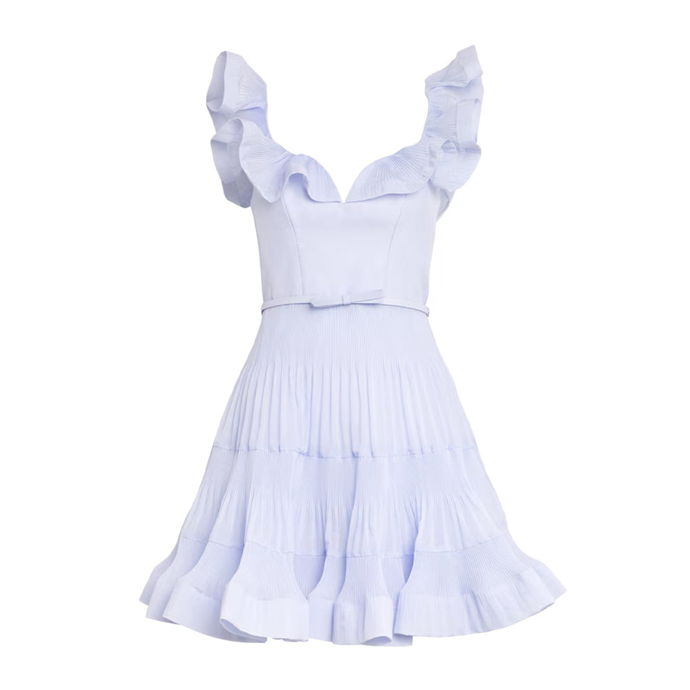 Pleated Riffles Bustier Dress