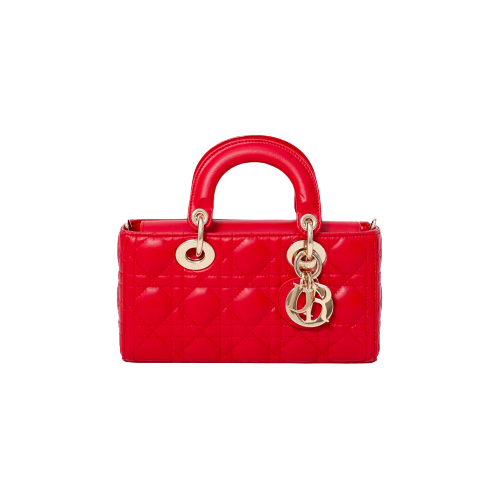 F/W 2023 Small Lady D-Joy Bag in Red